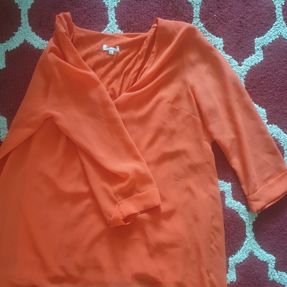 Slit Back Blouse Orange - Picture 4 of 4